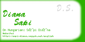 diana sapi business card